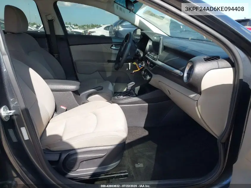 2019 Kia Forte Lxs VIN: 3KPF24AD6KE094408 Lot: 42803632