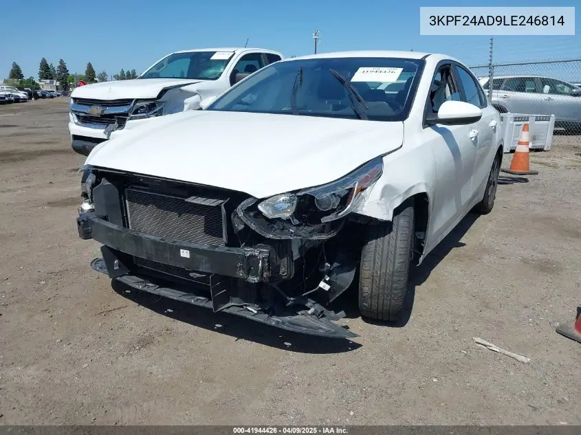 2020 Kia Forte Lxs VIN: 3KPF24AD9LE246814 Lot: 41944426