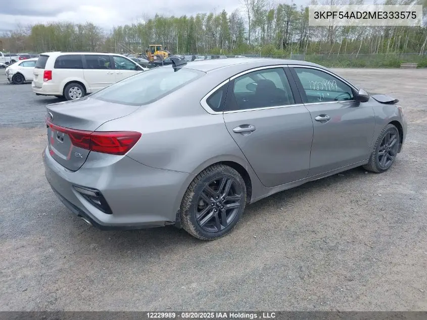 2021 Kia Forte Ex VIN: 3KPF54AD2ME333575 Lot: 12229989