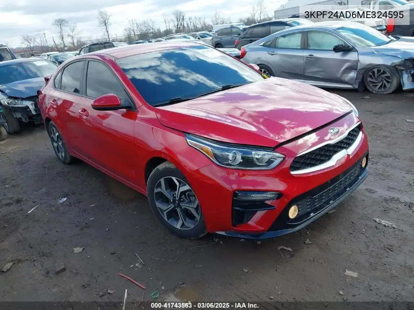 2021 Kia Forte Lxs VIN: 3KPF24AD6ME324595 Lot: 41743563