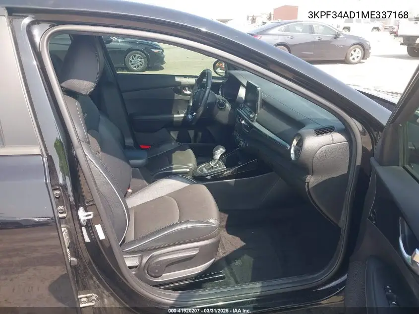 2021 Kia Forte Gt-Line VIN: 3KPF34AD1ME337168 Lot: 41920207