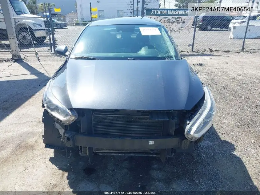 2021 Kia Forte Lxs VIN: 3KPF24AD7ME406545 Lot: 41977172