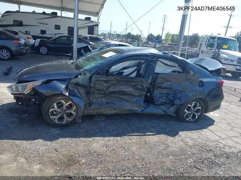 2021 Kia Forte Lxs VIN: 3KPF24AD7ME406545 Lot: 41977172