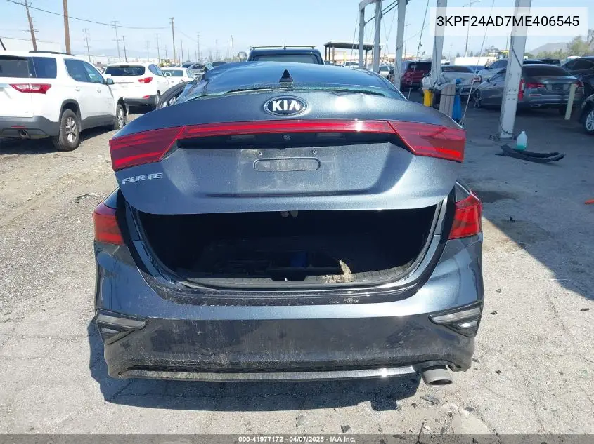 2021 Kia Forte Lxs VIN: 3KPF24AD7ME406545 Lot: 41977172