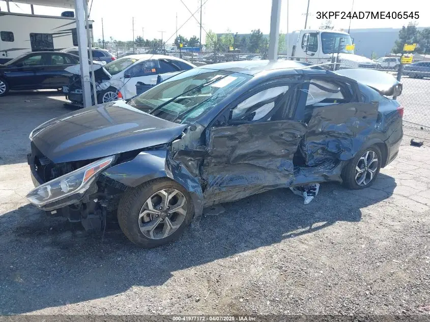 2021 Kia Forte Lxs VIN: 3KPF24AD7ME406545 Lot: 41977172