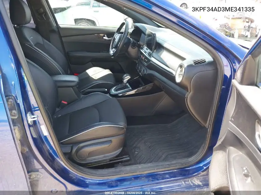 2021 Kia Forte Gt-Line VIN: 3KPF34AD3ME341335 Lot: 41992806