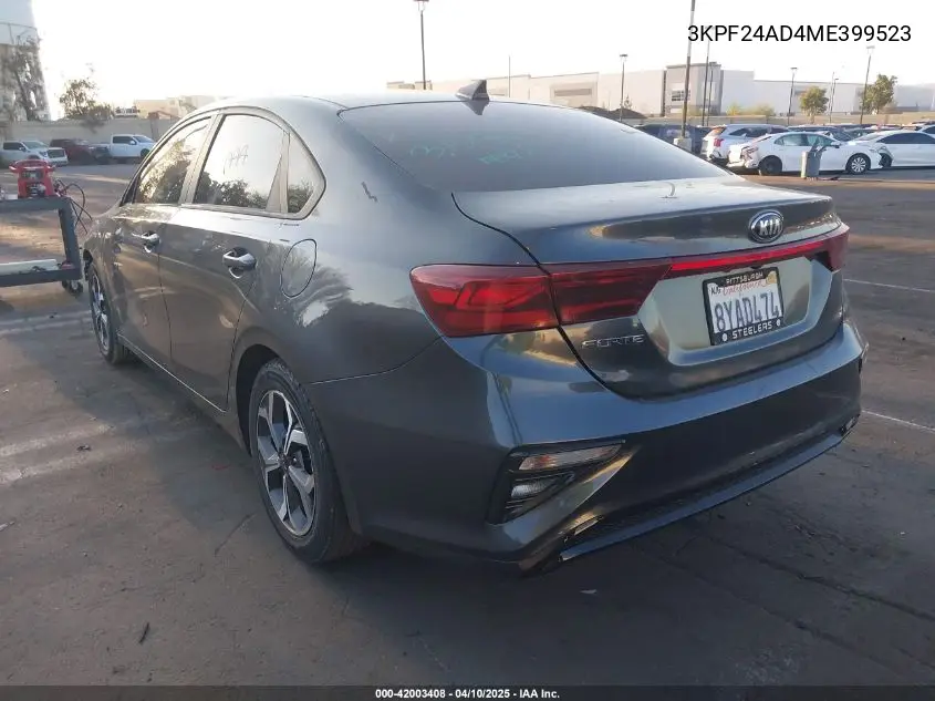 2021 Kia Forte Lxs VIN: 3KPF24AD4ME399523 Lot: 42003408