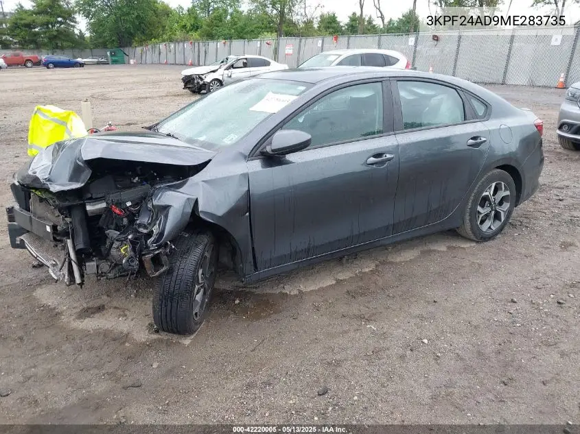 2021 Kia Forte Lxs VIN: 3KPF24AD9ME283735 Lot: 42220005