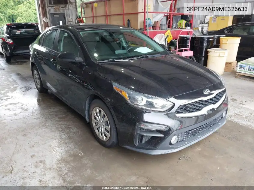 2021 Kia Forte Fe VIN: 3KPF24AD9ME326633 Lot: 42236657