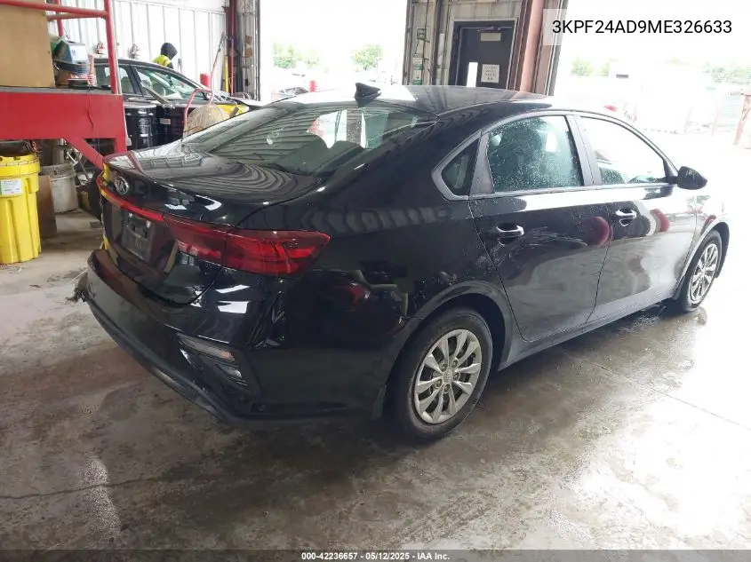 2021 Kia Forte Fe VIN: 3KPF24AD9ME326633 Lot: 42236657