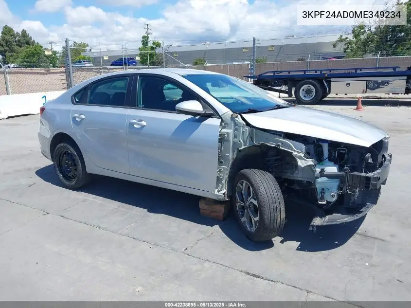 2021 Kia Forte Lxs VIN: 3KPF24AD0ME349234 Lot: 42238895