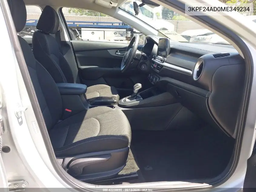 2021 Kia Forte Lxs VIN: 3KPF24AD0ME349234 Lot: 42238895