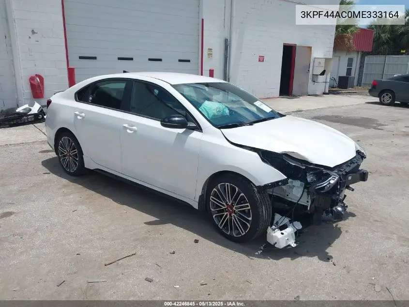 2021 Kia Forte Gt VIN: 3KPF44AC0ME333164 Lot: 42246845
