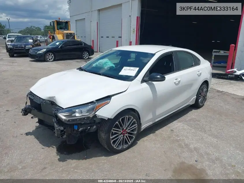 2021 Kia Forte Gt VIN: 3KPF44AC0ME333164 Lot: 42246845