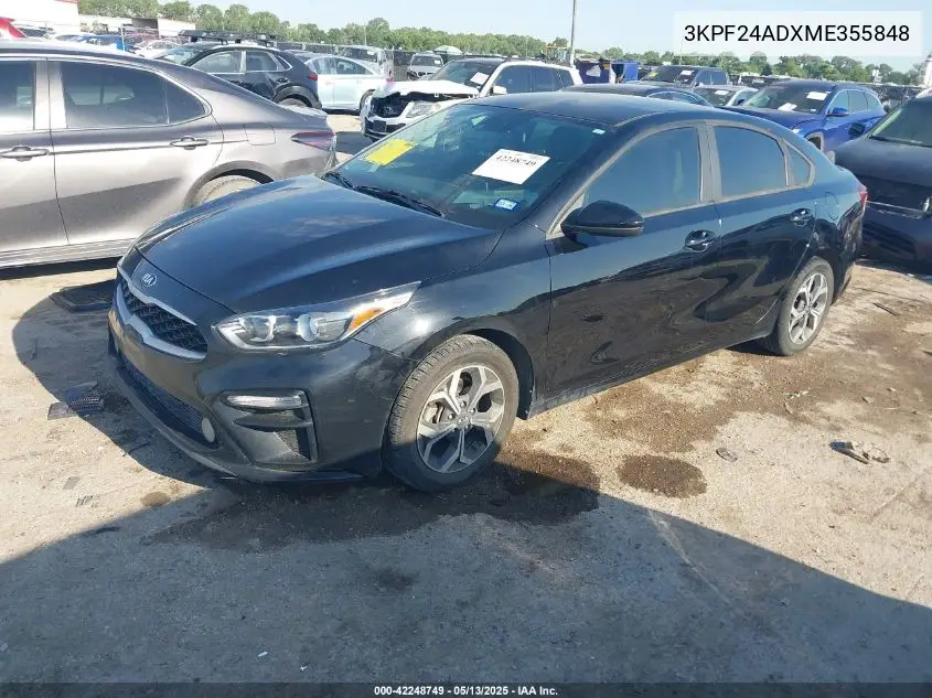 2021 Kia Forte Lxs VIN: 3KPF24ADXME355848 Lot: 42248749