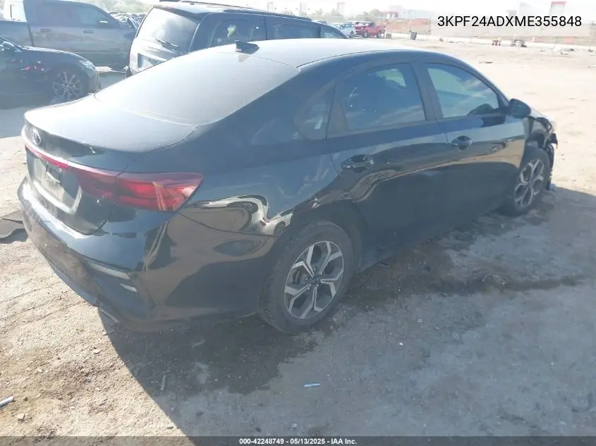 2021 Kia Forte Lxs VIN: 3KPF24ADXME355848 Lot: 42248749
