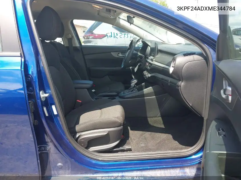2021 Kia Forte Lxs VIN: 3KPF24ADXME344784 Lot: 42253167