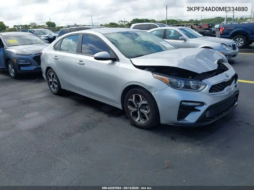 2021 Kia Forte Lxs VIN: 3KPF24AD0ME334880 Lot: 42257054