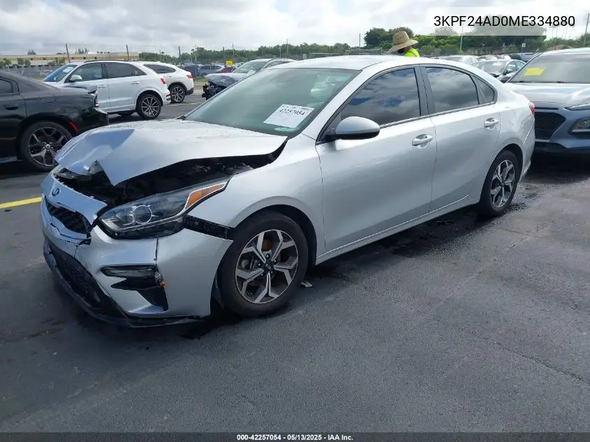 2021 Kia Forte Lxs VIN: 3KPF24AD0ME334880 Lot: 42257054