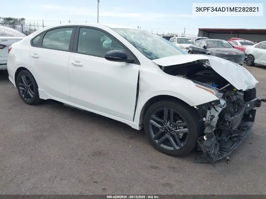2021 Kia Forte Gt-Line VIN: 3KPF34AD1ME282821 Lot: 42262039