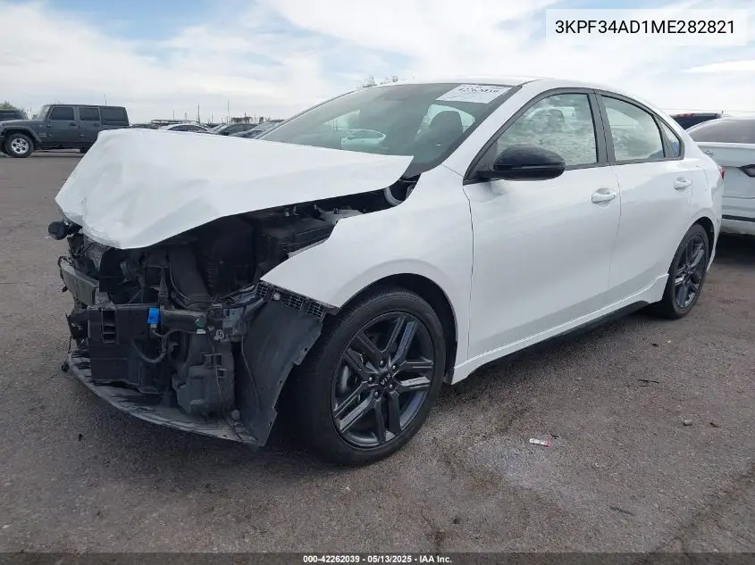 2021 Kia Forte Gt-Line VIN: 3KPF34AD1ME282821 Lot: 42262039