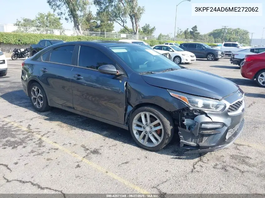 2021 Kia Forte Lxs VIN: 3KPF24AD6ME272062 Lot: 42571345