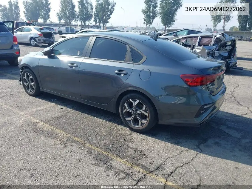 2021 Kia Forte Lxs VIN: 3KPF24AD6ME272062 Lot: 42571345