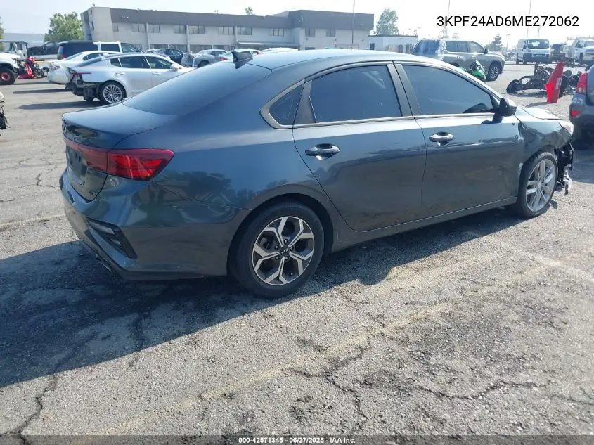 2021 Kia Forte Lxs VIN: 3KPF24AD6ME272062 Lot: 42571345