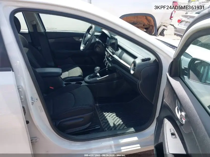 2021 Kia Forte Lxs VIN: 3KPF24AD5ME361931 Lot: 42572582