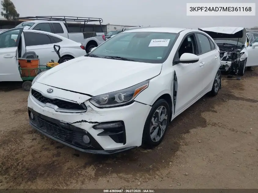 2021 Kia Forte Lxs VIN: 3KPF24AD7ME361168 Lot: 42608467
