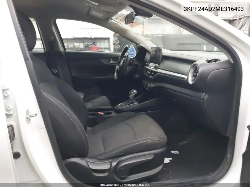 2021 Kia Forte Lxs VIN: 3KPF24AD2ME316493 Lot: 42620338