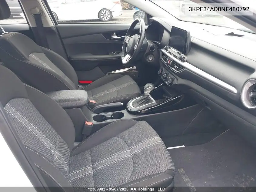 2022 Kia Forte Gt Line VIN: 3KPF34AD0NE480792 Lot: 12309982