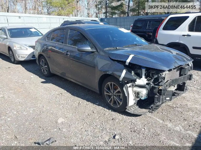 2022 Kia Forte Lxs VIN: 3KPF24AD8NE464455 Lot: 41710075