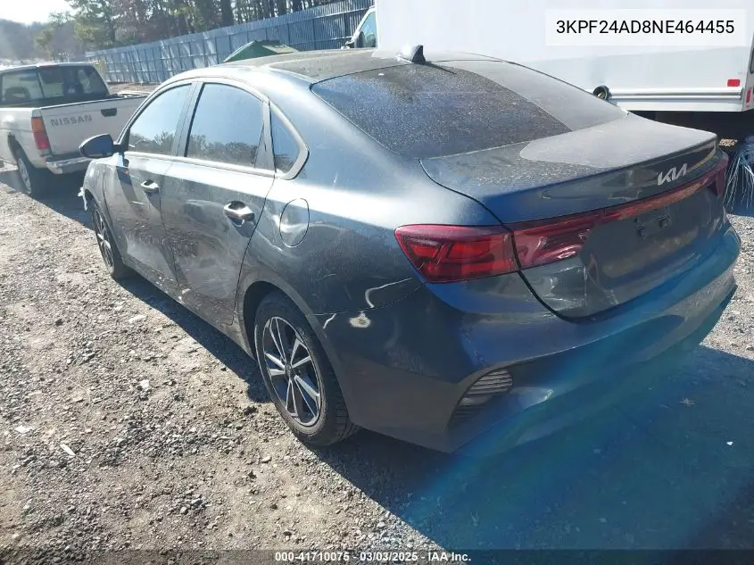 2022 Kia Forte Lxs VIN: 3KPF24AD8NE464455 Lot: 41710075