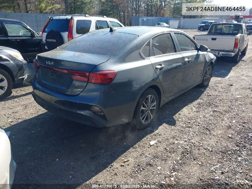 2022 Kia Forte Lxs VIN: 3KPF24AD8NE464455 Lot: 41710075