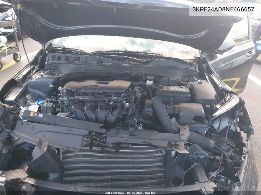 2022 Kia Forte Lxs VIN: 3KPF24AD8NE466657 Lot: 42241539
