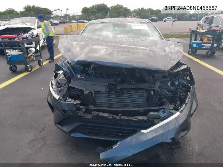 2022 Kia Forte Lxs VIN: 3KPF24AD8NE466657 Lot: 42241539