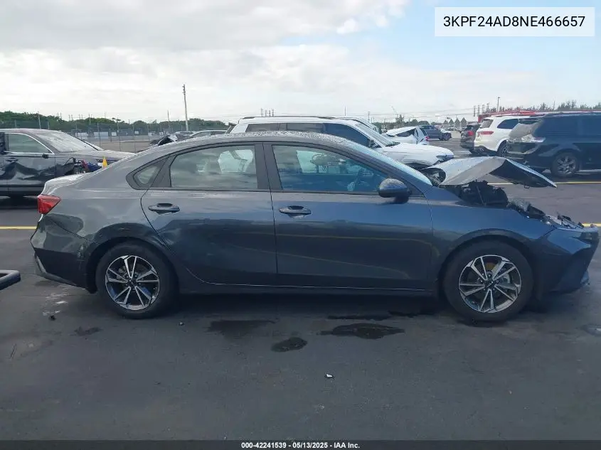 2022 Kia Forte Lxs VIN: 3KPF24AD8NE466657 Lot: 42241539