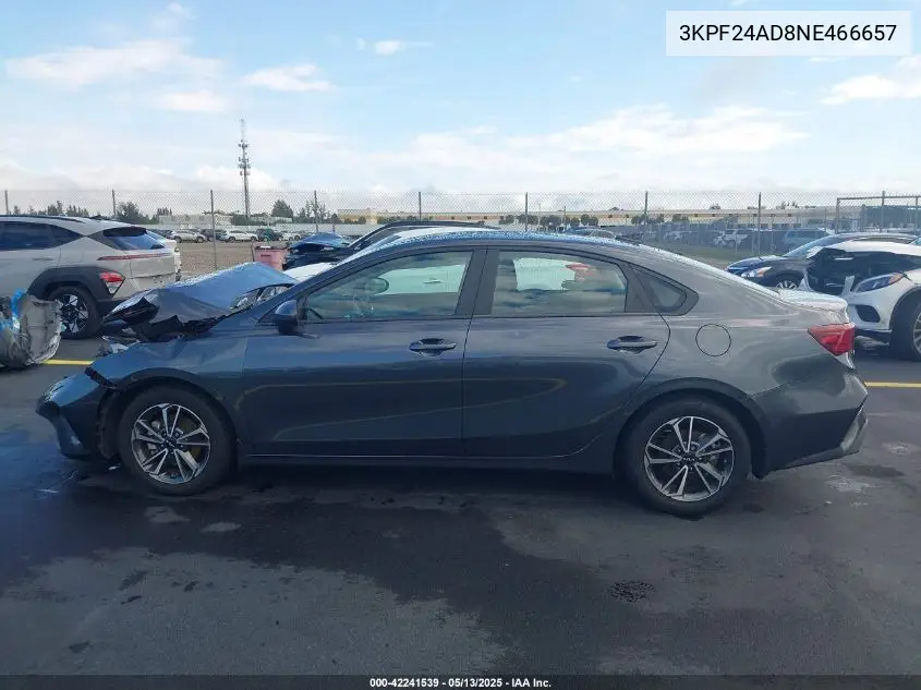 2022 Kia Forte Lxs VIN: 3KPF24AD8NE466657 Lot: 42241539