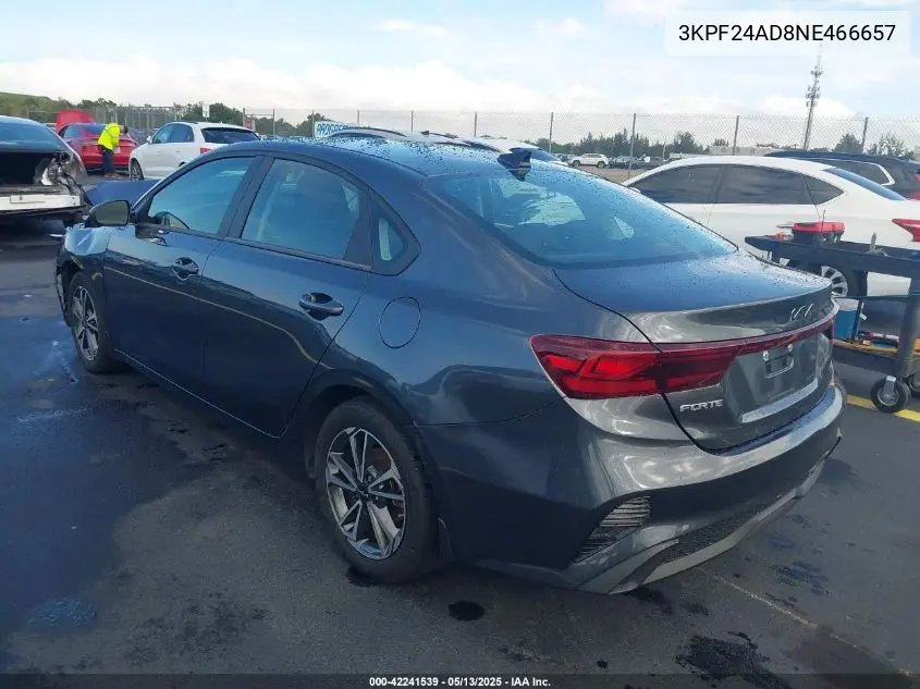 2022 Kia Forte Lxs VIN: 3KPF24AD8NE466657 Lot: 42241539
