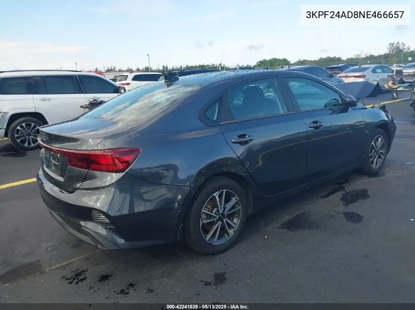 2022 Kia Forte Lxs VIN: 3KPF24AD8NE466657 Lot: 42241539
