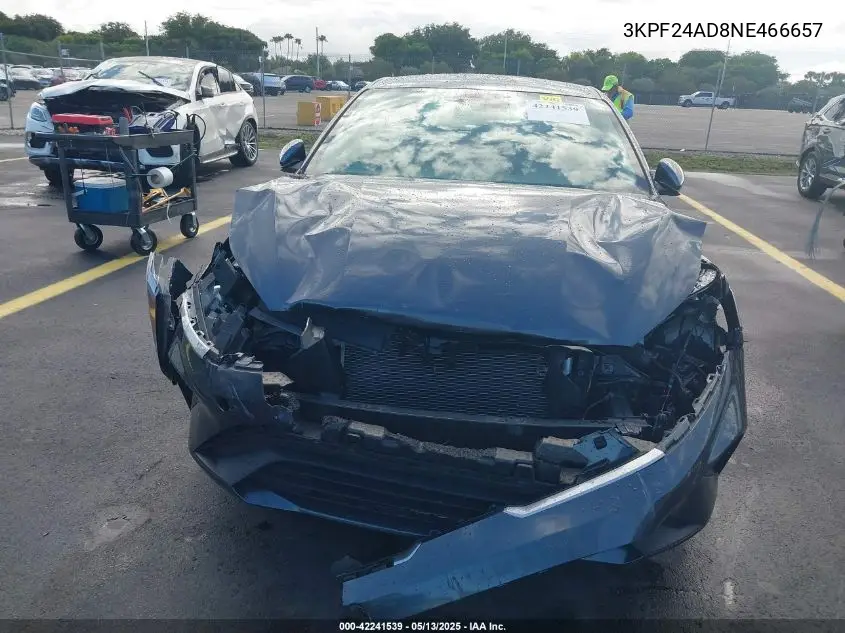 2022 Kia Forte Lxs VIN: 3KPF24AD8NE466657 Lot: 42241539