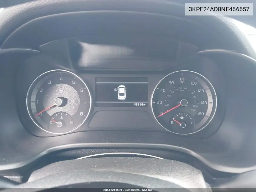 2022 Kia Forte Lxs VIN: 3KPF24AD8NE466657 Lot: 42241539