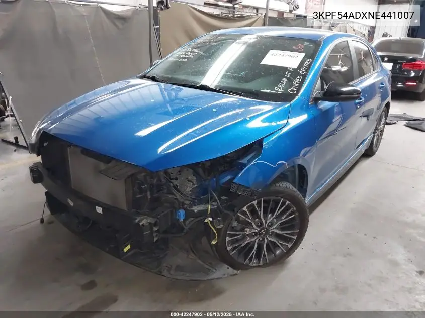2022 Kia Forte Gt-Line VIN: 3KPF54ADXNE441007 Lot: 42247902