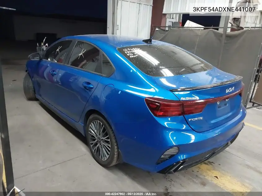 2022 Kia Forte Gt-Line VIN: 3KPF54ADXNE441007 Lot: 42247902