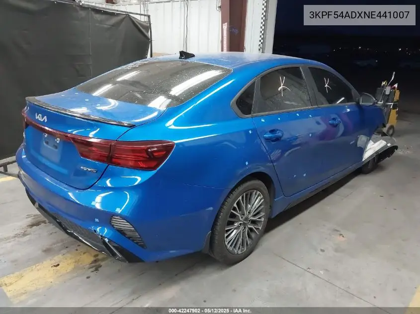 2022 Kia Forte Gt-Line VIN: 3KPF54ADXNE441007 Lot: 42247902