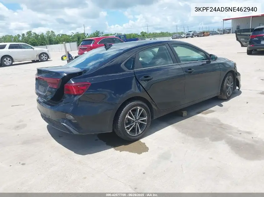 2022 Kia Forte Lxs VIN: 3KPF24AD5NE462940 Lot: 42577709