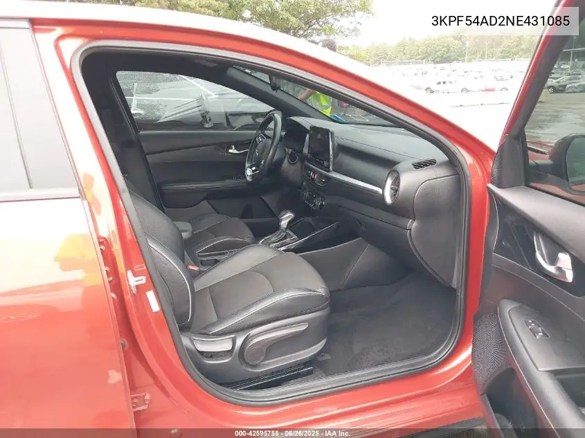 2022 Kia Forte Gt-Line VIN: 3KPF54AD2NE431085 Lot: 42595755