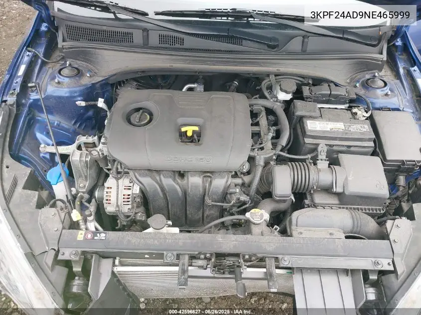 2022 Kia Forte Lxs VIN: 3KPF24AD9NE465999 Lot: 42596627