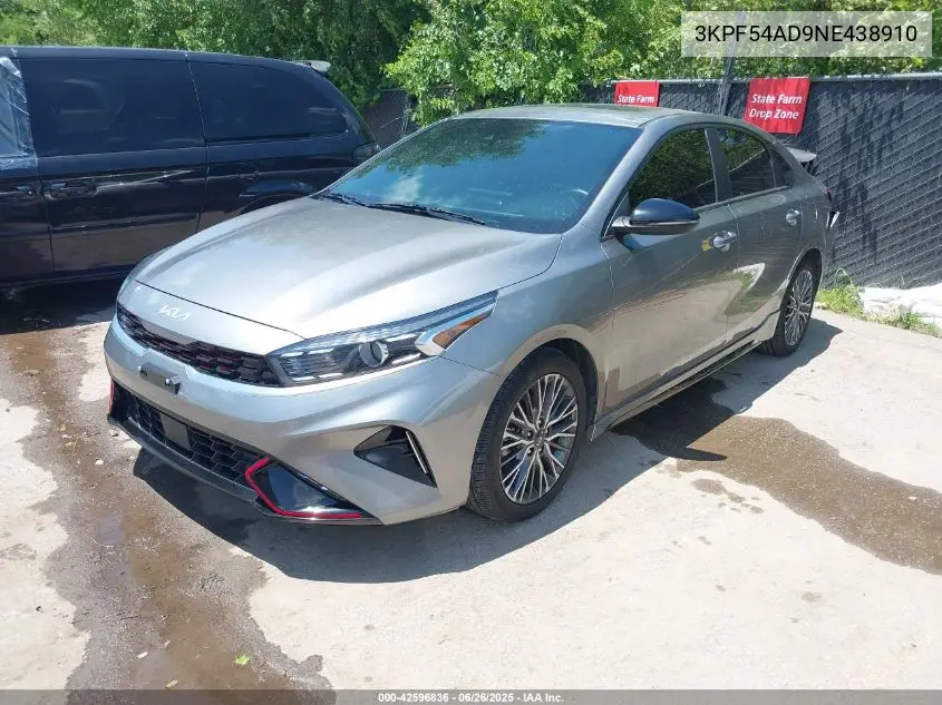 2022 Kia Forte Gt-Line VIN: 3KPF54AD9NE438910 Lot: 42596836